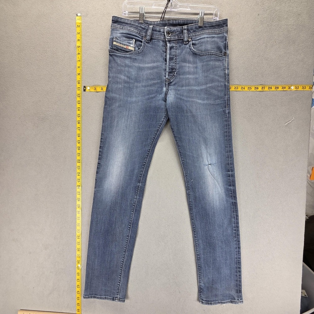 Diesel‎ Jeans Mens 32x32 Blue Buster Regular Slim Tapered Button Fly 0853V